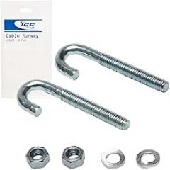 ICC Cable Runway J-Bolt Kit – 2-Pack | Steel, Zinc Finish, Fastens Runway Sections
