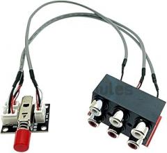 with 0.5M Wire2-Way Button Type Sound Source Switching Board Module Signal Input Mechanical Switch Without Power Supply and Interference New 2025 High for Reliable Electronic Component