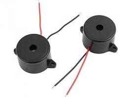 2Pcs DC Cables & Interconnects 12V 2-Wired Continuous Active Electronic Buzzer Alarm SATA Cables Black 23mmx16mm