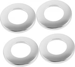 Gatuida 4pcs Automotive Door Lock Pin Cover Car Interior Decoration Easy Install Aluminum Alloy Pull Pin Cover for Silver Color Fit for Vehicle Upgrade