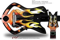 Metal Flames Decal Style Skin - fits Warriors Of Rock Guitar Hero Guitar (GUITAR NOT INCLUDED)