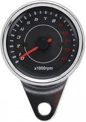Mileage Fuel Gauge DC 12V Universal Motorcycle Tachometer Electronic Tach Meter Gauge Backlight 13000