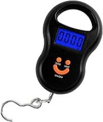 Portable 50Kg 10g Hanging Scale Digital Scale Backlight Electronic Fishing Weights Pocket Scale Luggage Scales Black High Precision for Construction, Factory, Farm