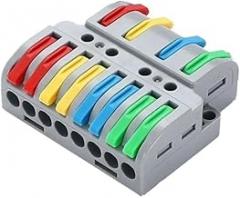Small Electrical Wiring Connector, Compact Fast Connector Quick Electrical Cable Splice, Terminal Block 1pc(4x8)
