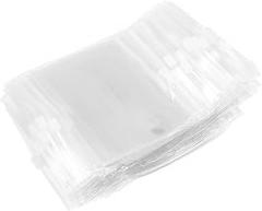 GARVALON 100pcs Self Seal Pvc Zipper Lock Bags Thickened Clear Packaging for Jewelry Electronics and Food Storage and Reusable Sealed Bags