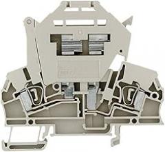 Weidmuller, 1616400000, Z-Series, Fuse Terminal, Rated Cross-Section: 2.5 mm², Tension-clamp Connection, Dark Beige, Direct mounting