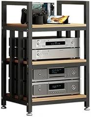 3/4 Tier Modern Stereo Rack – Adjustable Wood Shelf Cabinet for Entertainment Components, Record Players, Receivers & Electronics(Size:4 Tier)
