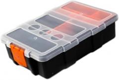 Electronic Components Box Hardware Box Organizer Removable Compartment Organizer for Handicraft Enthusiast Screws Repairman, 13.5 x 20 x 5.8 cm