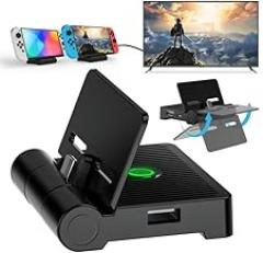 DOBE FOMIS ELECTRONICS Portable Docking Station for TV Compatible with Nintendo Switch/OLED, TV Docking Station Replacement Supports 1080P/4K HDMI Output with USB 3.0 Port