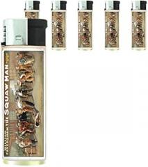 Refillable Electronic Lighter Set of 5 Pieces D-102 The Squaw Man One at A Time Please