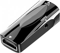 Compactly HDTV to VGA USB Adapter with 3.5mm Cable for (Male to Female) for Computer, Desktop, Laptop, PC, Projector, HDTV,