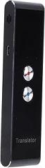 ZJchao Intelligent Translator Voice Synchronous Real Time Translation Machine Portable Multi Language Translator for Travel Business Metal Black 132g 800mAH (Black)