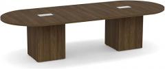 Executive 10 FT Conference Table Oval Racetrack Shaped Square Cube Legs Doors 1.5