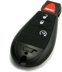 OEM Electronic 4-Button FOBIK Key Fob with Remote Start Compatible with 2012 RAM Truck (FCC ID: IYZ-C01C)
