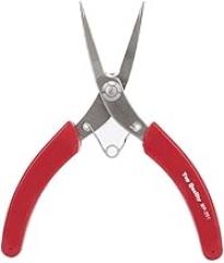 ZJchao Needle Nose Pliers, Steel Plastic Ergonomic Handle for Jewelry Watch Repair Electronics Maintenance, with High Precision Grip for Fishing Gardening (201 (with teeth))