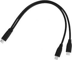 USB C Data and Charging Splitter, Durable 2 in 1 USB C Male Cable for Data Transfer & Charging Electronic Device Supply for Mobile Phone Watch & Earphone