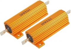 Toolparts for Machine 2 Pcs Electronic Aluminium Shell Resistors 5% 8 Ohm 50W (#CN-300724-02072)