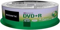 Sony 25DPR47SP 16x DVD+R 4.7GB Recordable DVD Media - 25 Pack Spindle