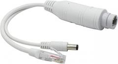 ANVISION Active 48V to 12V Waterproof PoE Splitter Adapter, IEEE 802.3af Compliant 10/100Mbps for IP Camera AP Voip Phone and More, White