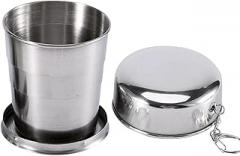 75ml/150ml/250ml Camping Cup Stainless Steel Outdoor Travel Camping Folding Cup Portable With Keychain For Camping Picnic Hiking Replacement For OEM New 2026 High For Reliable Electronic Component