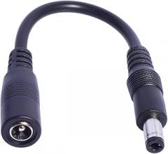 22AWG 5.5x2.1mm Female Adapter Cable Extender Line DC5521 Convert to Multiple Plugs for Electronics Black