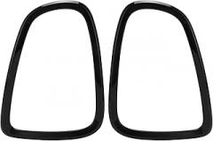 Tail Light Cover Trim,Tail Lamp Trim Bezel,2 Pcs Rear Lamps Frame Rings Bezel Stickers Guard for R56 R57 R58 R59 2007‑2014 (Bright Black)