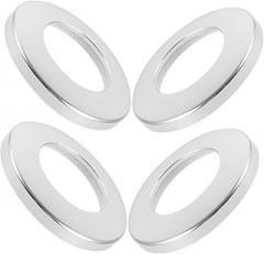 4pcs Automotive Door Lock Pin Cover Car Door Pull Pin Cover Decorative Ring for Car Interior