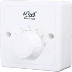 5 Gear Adjustable Ceiling Fan Speed Control Wall Controller Electronics Mechanical Rotary