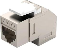 Cat6A RJ45 Coupler 90 Degree Shielded Female Splitter Adapter