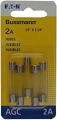 Bussmann AGC-2-R AGC Series Fuse, Fast Acting, 2 Amp, 250V, Glass Tube, 1/4
