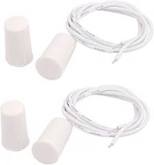 2Pcs Rolling Electronic security Magnetic Contact Reed Gate Door Switch Alarm Security Cylinder Shape White