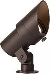 WAC Landscape Lighting, LED 12V Small Size Accent Light with Adjustable Beam Angle and Integral Brightness Control 50-420 Lumens 3000K Warm White Built-in LED in Bronze