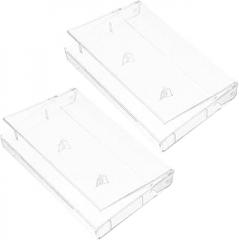 2PCS Clear Audio Cassette Storage Boxes Transparent Tape Organizers for Efficient Use Compact Dustproof Design Showcase and Protect Your Tapes