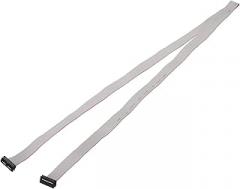 MECCANIXITY IDC Connector Flat Ribbon Cable, 14 Pins 2mm Pitch 1m Length FC to FC Dual Female Connector Flat Ribbon Cable Wire for Industrial Electronics, Gray