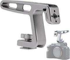 Andoer Top Grip Camera Mini Top Handel with Cold Shoe Mount Position Hole Compatible with Camera Sports Cage Camera for Vlogging Live Streaming, Grey