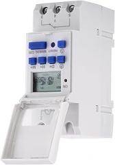Programmable Timer Switch with Advanced Setting Options for Weekly Electronic Time Control, LCD Display, Ideal for HouseholdCommercial Applications (24V)