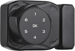 Dioche Smart Cabinet Lock Universal Keyless Lock Electronic Induction for 3 12mm Thick Glass Wooden Chest Drawer Cupboard No Drill Design U Shape Premium Zinc Alloy (Black)