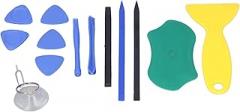 Plastic Spudger Set as Part of a Complete Electronics Repair Tool Kit with Screen Removal Suction Cup for Opening Phones, Computers, and Watches