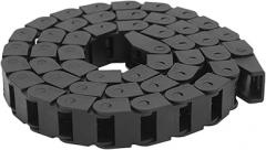 Black Nylon Cable Chain 10mm x 15mm(Inner H x Inner W) End Connectors Wire Carrier Drag Chain Electronic Equipment