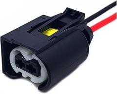 2 Pin Automotive Ignition Coil High Voltage Package Electronic Connector With Cable 50290937 9441292(2Pin White,1 Pc)