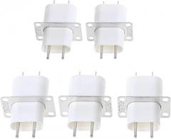 5/10Pcs Electronic Microwave Oven Magnetron Plug 4 Filament Pin Sockets Converter Magnetron Terminal Connector With Capacitor(5pcs)
