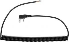 Fumei 4 Raw Wires to K Plug Adapter 1.8m Durable Coiled Cable for Kenwood Baofeng HYT Two Way Handheld Radios and Headsets