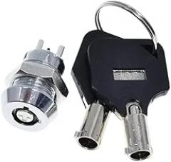 1PCS 12MM Stainless Steel Telephone Lock Electronic Lock Power Lock Key Switch S1201 Double Side Pull Out Type 0.5A250V AC 2Keys