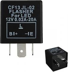 Turn Signal Electronic Led Adjustable Flasher Relay For Turn Signal Light Blinker Fll002 Cf13 Jl-02 For 12V Auto Black