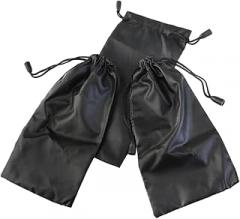 Ipetboom 12pcs Drawstring Eyeglasses Storage Pouch Sunglass Organizer Bag for Jewelry and Electronics Black Travel Accessory