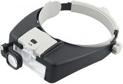 Wearing Electronic LED Repair Magnifying Glasses Reading Acrylic Lenses