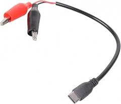 Type C Male to Double Clip Test Detection Cable for Electronic Laboratory Power Supply Wire Test Leads Cord