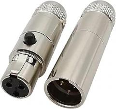 1Pair Metal Mini XLR 3 4 5 6 Pin Female Plug Male Chassis Panel Socket Audlo Microphone Soldering Cable C0innector New 2026 High for Reliable Electronic Component, Precision, Stable Performance