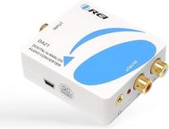 OREI Optical SPDIF/Coaxial Digital to RCA L/R Analog Audio Converter with 3.5mm Jack Support & Headphone/Speaker Outputs (DA21)