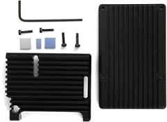 Black Aluminum Alloy Housing Ultra-thin Design Suitable for 4 Model B Heat Dissipation Lightweight and Durable Housing Standard Size